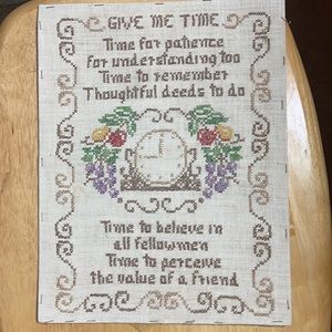 Vintage cross stitch tapestry no frame-this is a dying art & harder to find